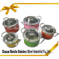 10 pcs colourful stainless steel korea cookware